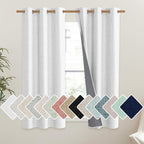 NICETOWN 100% Absolutely Blackout Linen Curtains - Image 2