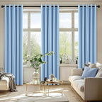 MIULEE Sky Blue Blackout Curtains - Image 6