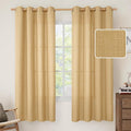 LAMIT 72 inch Linen Curtains for Bedroom, Grommet Thick Linen Textured Privacy by LAMIT