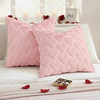 decorUhome Valentine’s Day Soft Plush Throw Pillow Covers 18x18 Inch Set of 2 - Image 3