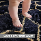 Shag Area Rug for Bedroom 4x6, Fluffy Area Rugs for Living Room, Geometric Soft - Image 2