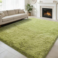 6x9 Fluffy Area Rug for Living Room, Shag Area Rugs for Bedroom, Grass Green by yulidayang
