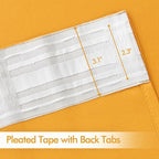 MIULEE Yellow Back Tab Blackout Curtains 102 Inch Long 2 Panels Set - Image 4