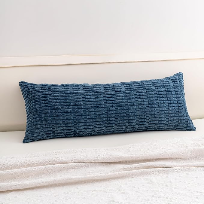 Corduroy Decorative Throw Pillow Covers 14x36 Inch Soft Striped Pillow Covers by Unknown