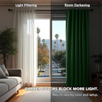 Deconovo Blackout Curtains, Thermal Insulated, W52 x L45 2 Panels, Back Tab - Image 3