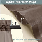 Chocolate Sheer Curtains 90 Inches Long 2 Panels, Light Filtering Solid Sheer - Image 3