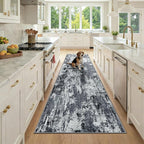 Washable Area Rugs 3x9 Non-Slip Modern Abstract Soft by RELEANY