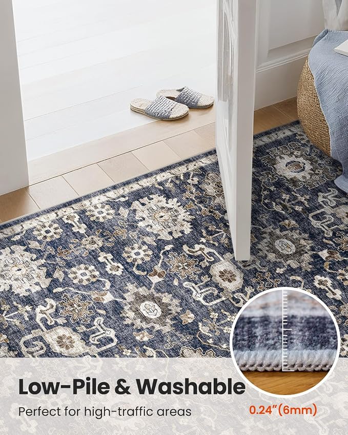AMADA HOMEFURNISHING 6x9 Area Rugs, Vintage Rugs - Image 8