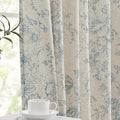 jinchan Linen Blend Curtain Floral Curtains by JINCHAN