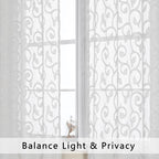 OWENIE Furman Sheer Curtains 63 inch Length - Image 3