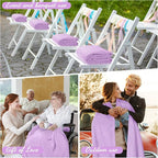 Buryeah 12 Pcs Flannel Throw Blanket Bulk 50 x 60 in Sleepover Blanket Outdoor - Image 5