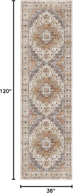 Madane Hallway Rug 3x10, Kitchen Rugs Washable Entryway Rug Vintage Kitchen - Image 2