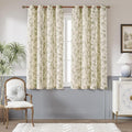 jinchan Floral Linen Curtains for Living Room 63 Inch Length Butterfly Sage by JINCHAN