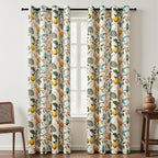 Topfinel Beige Vintage Floral Curtains 84 Inch Long Luxury Whimsical Euro by Topfinel