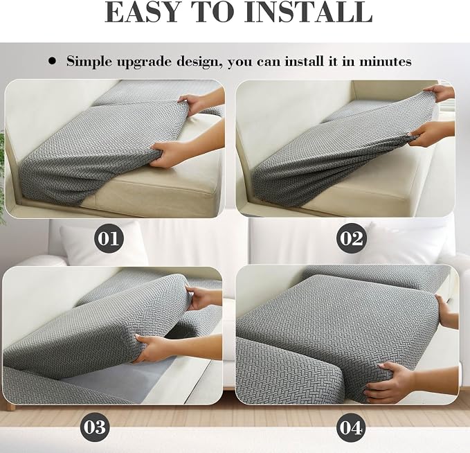 Couch Covers for 3 Cushion Sofa Pet Friendly Couch Cushion Covers Universal - Image 6