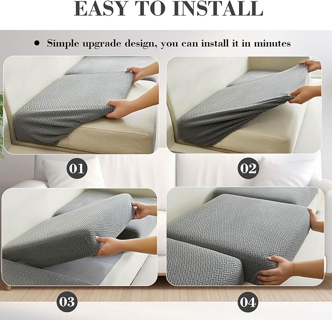 Couch Covers for 2 Cushion Sofa Pet Friendly Couch Cushion Covers Universal - Image 6