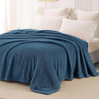 Whale Flotilla King Size Fuzzy Fleece Blanket - Image 4