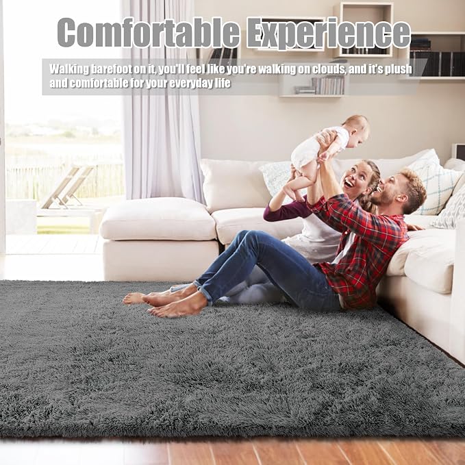 Ultra Soft Fluffy Area Rugs for Bedroom Living Room 10x14, Nursery Rug - Image 6