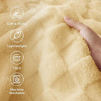 Bedsure GentleSoft Yellow Throw Blanket - Image 3