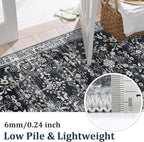 Yamaziot Washable Runner Rug 2x8 – Non Slip Boho Floral Hallway Runner Rug - Image 4