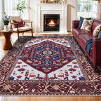 SERISSA 6x9 Area Rugs for Living Room, Large Washable Non-Slip Boho Rug by SERISSAHomeDecorCollection