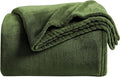 KMUSET Super Soft Throw Blanket Premium Silky Flannel Fleece Twin Size Green by COZYBLANKETHappyHomeLife