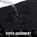 Smiry Dog Door Mat for Muddy Paws, Absorbent Dirt Trapper Non Slip Quick Dry - Image 4