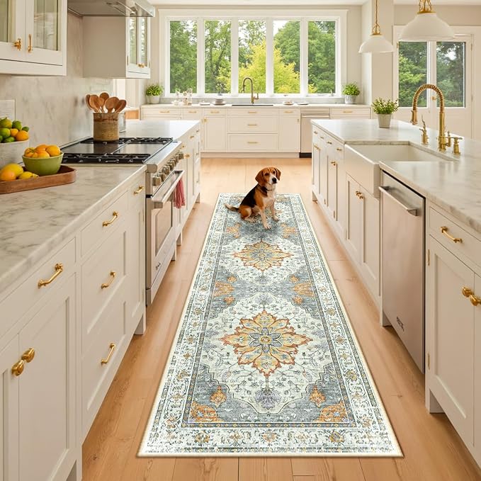 Area Rugs 2'6''x8' Runner Rug Non Slip Washable by RELEANY