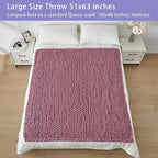 Bigacogo Chunky Knit Throw Blanket - Image 5