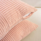Fancy Homi 2 Packs Peach Decorative Throw Pillow Covers 16x16 Inch - Image 4