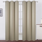 LEMOMO Beige Thermal Blackout Curtains/38 x 84 Inch/Set of 2 Panels Room by Lemomo