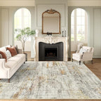 Washable Area Rug 8x10, Large Soft Abstract Rugs - Image 2