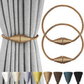 2 Pack Magnetic Curtain Tiebacks Rope Modern Handmade Curtain Tie Backs by CurtianTiebacks