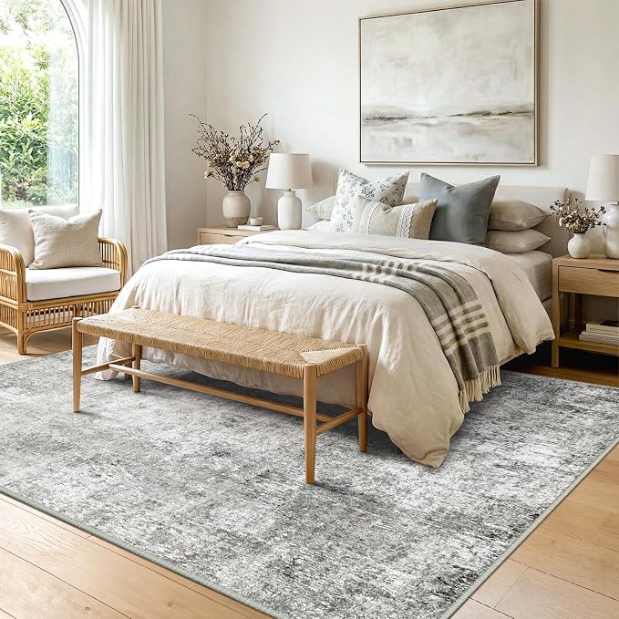 Washable Area Rugs 6'x8' Non-Slip Modern Abstract Soft - Image 2