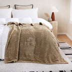 Tan Fleece Throw Blanket 60”×80” - Image 3