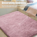 Shag Area Rug for Bedroom 3x5, Blush Fluffy Area Rugs for Living Room, Soft - Image 8