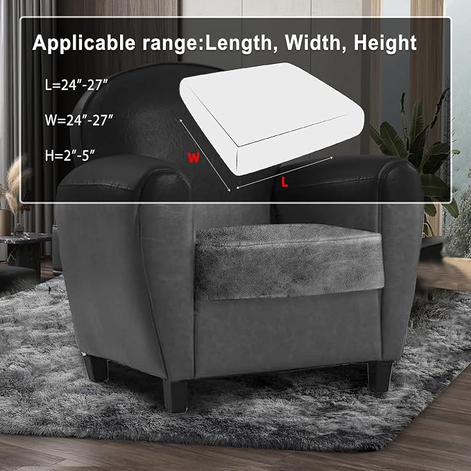 Leather Look Couch Cushion Covers Sofa Seat Slipcovers Sets Couches Furniture - Image 3