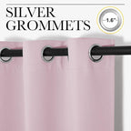 NICETOWN Baby Pink Blackout Curtains 78 inches Length - Image 2