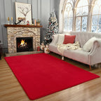 Amearea Modern Area Rugs for Bedroom Living Room, 4x6 Feet Red Thickened Memory - Image 9
