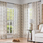 jinchan Linen Floral Curtains for Living Room 84 Inch Length Black Flower - Image 8