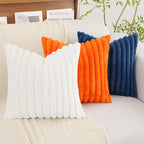 decorUhome Summer Cozy Faux Fur Throw Pillow Covers 20x20 Set of 2 Decorative - Image 7