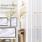 Nanspring Snow White Linen Curtains 84 Inch Length 2 Panels Set - Image 3