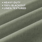 H.VERSAILTEX Linen Curtains 100% Blackout Curtains - Image 5