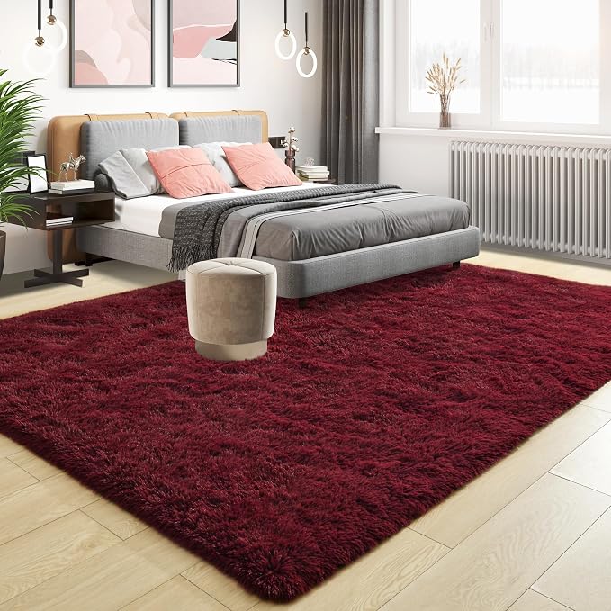 Tepook Soft Fluffy Rugs for Living Room, 5x8 Shaggy Area Rug for Bedroom - Image 2