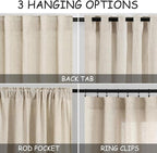 Beige Linen Curtains 80 inches Long - Image 3