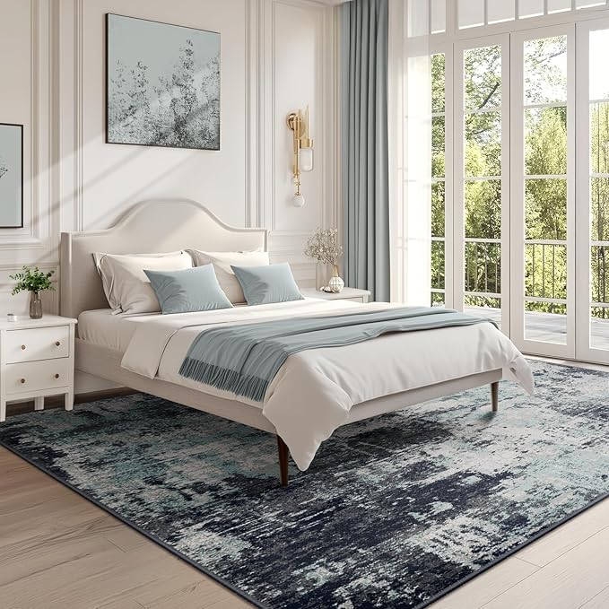 Washable Area Rugs 6'x8' Non-Slip Modern Abstract Soft - Image 3