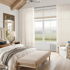 Modern Linen Curtains for Living Room 102 Inches Long Light Filtering Semi - Image 7