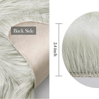 MIULEE Luxury Soft Fluffy Area Rug 3x5 Feet, Faux Fur Sheepskin Rug Decorative - Image 2