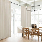 RYB HOME 108 inches Long Farmhouse Boho Curtains, Semi Sheer Thick Linen Light - Image 5