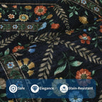 GarveeHome Grey Floral Rug 4x6 Rug Machine Washable Area Rug - Image 4